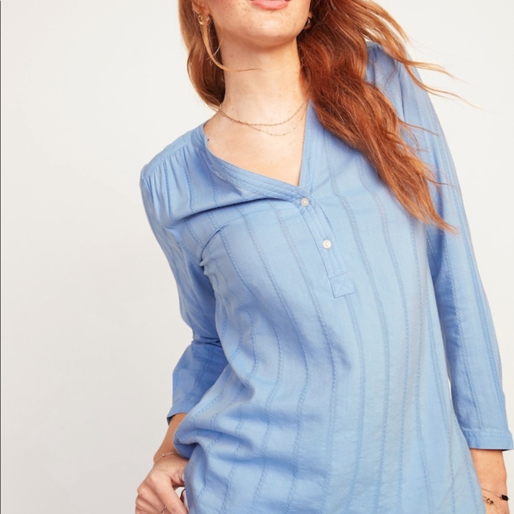 Split-Neck Tunic Top